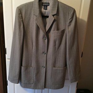 Lands' End Wool blend Gray Pinstriped Sz 6